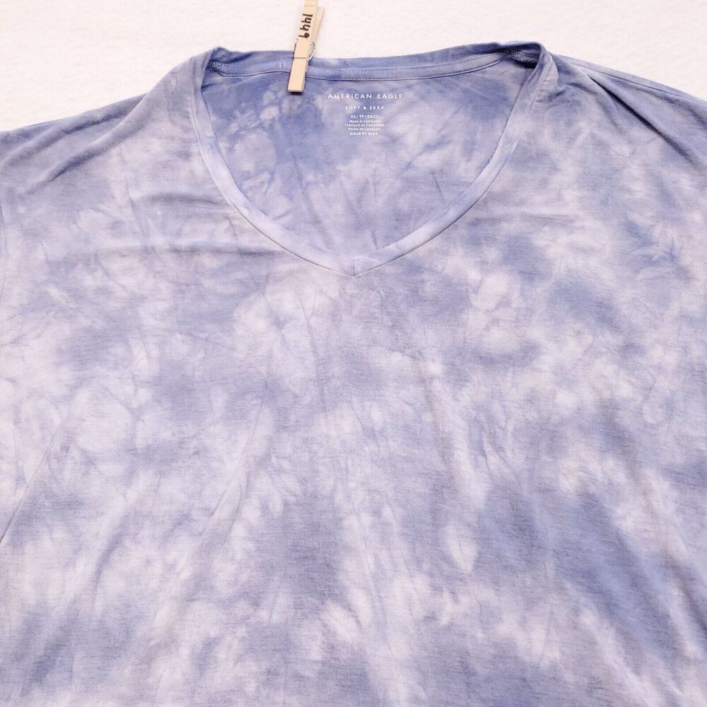 American Eagle Casual Pullover Short Sleeve T Shirt Womens Size XS Blue
